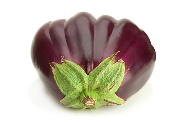 紫色茄子蔬菜 白色背景分离 — 图库照片