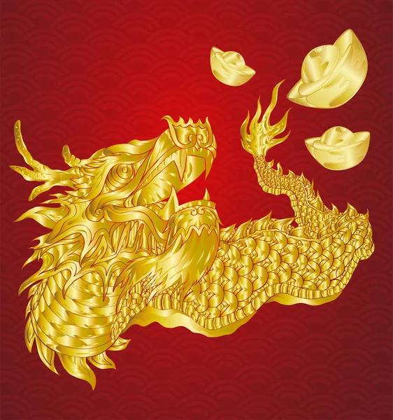 Chinese New Year Pig Jouney West Lion Dragon Dance Golden — Stock Photo, Image