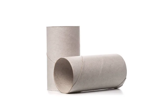 Lege Roll Van Papier Geïsoleerd Witte Achtergrond — Stockfoto