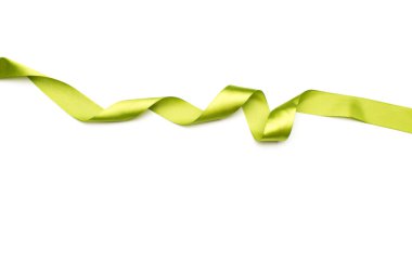 yeşil saten kurdele beyaz adam izole