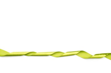 yeşil saten kurdele beyaz adam izole