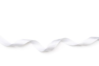 beyaz saten kurdele beyaz adam izole