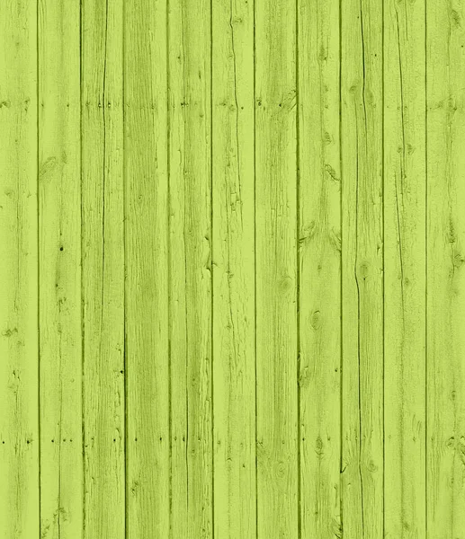 Parede de madeira verde com pranchas verticais — Fotografia de Stock