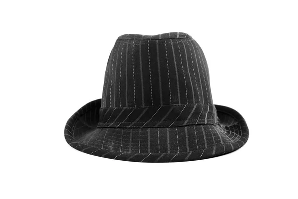 Cappello nero con strisce bianche — Foto Stock