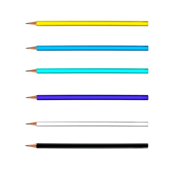 木制彩色的铅笔 — 图库照片