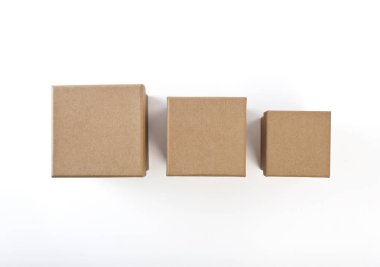 Ambalaj için karton kutuları kümesi