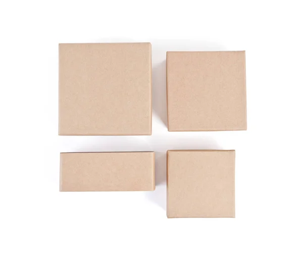 Set van kartonnen dozen voor verpakking — Stockfoto