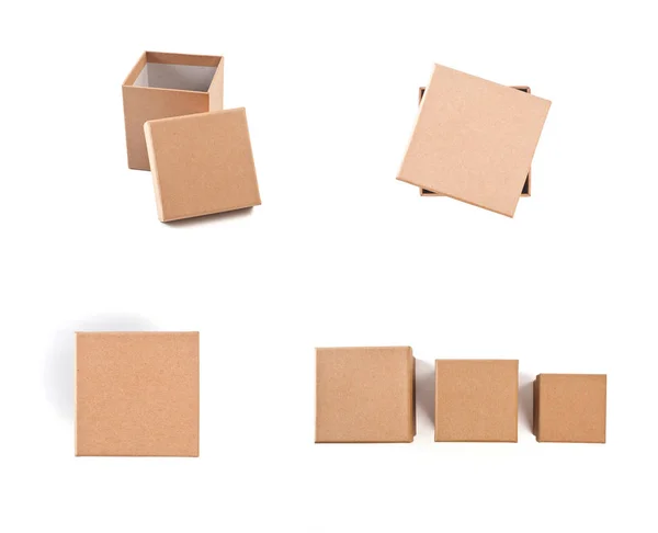 Набір картонних коробок для упаковки — стокове фото