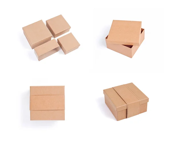 Uppsättning av pappkartonger för förpackningar — Stockfoto