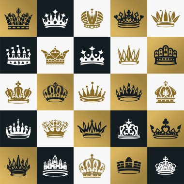 Kral ve Kraliçe taçları sembolleri