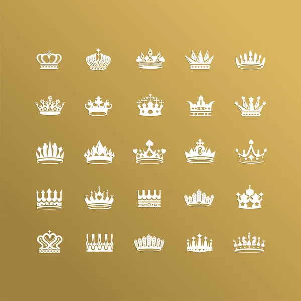 Koning en koningin kronen symbolen — Stockvector
