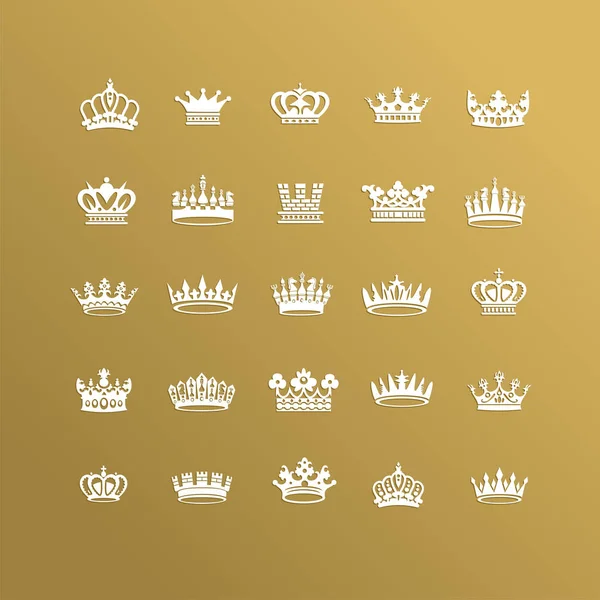 国王和皇后皇冠符号 — 图库矢量图片