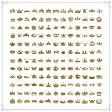 King and queen crowns symbols  clipart