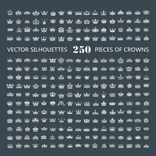 Király és királyné koronák szimbólumok — Stock Vector