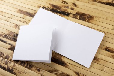 kimlik tasarımı, Kurumsal Şablonlar, şirket tarzı, kitapçıklar boş beyaz katlama kağıt afiş ayarla