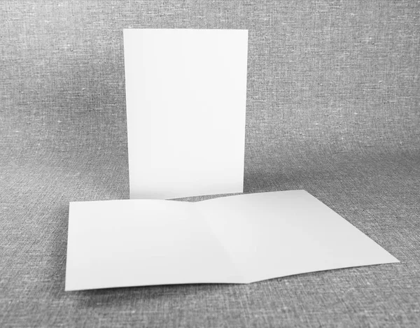 Mockup of white booklet on gray background. — Stock Photo, Image