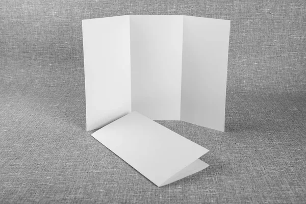 Mockup of white booklet on gray background. — Stock Photo, Image