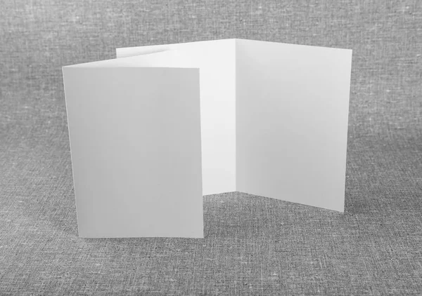 Mockup of white booklet on gray background. — Stock Photo, Image