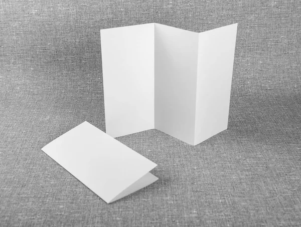 Mockup of white booklet on gray background. — Stock Photo, Image