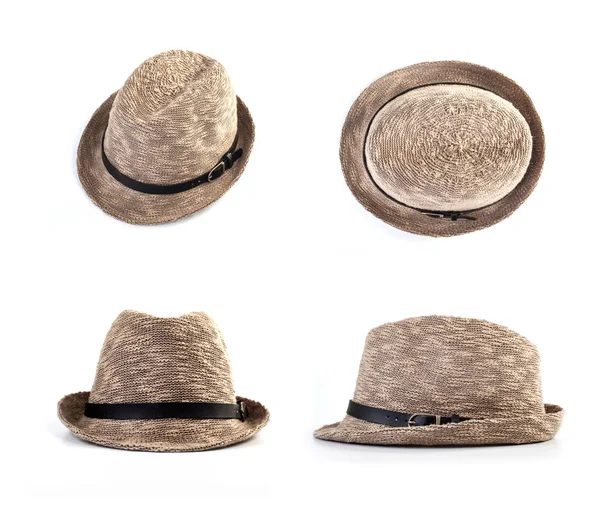 Kahverengi şapka takım — Stok fotoğraf