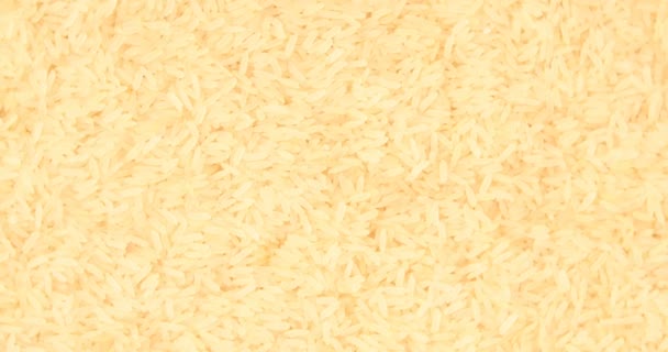 Girando Perto Uma Pilha Arroz Cru — Vídeo de Stock