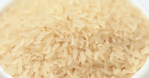 鍋に米の穀物の回転 — ストック動画