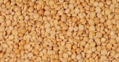 Kurutulmuş sarı bezelye döndürme