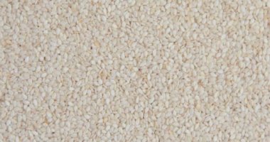 Dönen Beyaz Susam, yakın çekim, üstten görünüm, 4 k