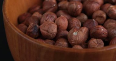 Fındık portre. Dönen fındık arka plan