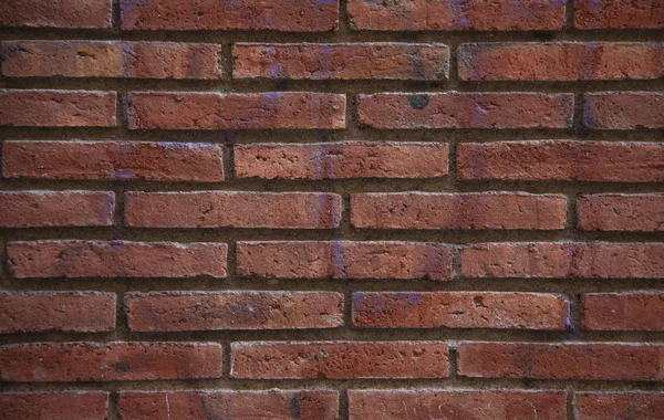 Mur de brique rouge vide — Photo