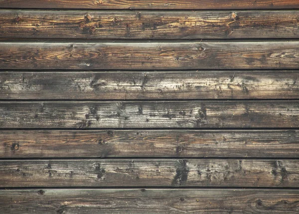 Wooden wall with horizontal planks — Stock Photo, Image