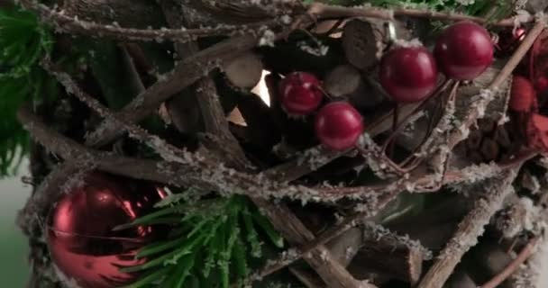 Kerst Nieuwjaar Decoratie — Stockvideo