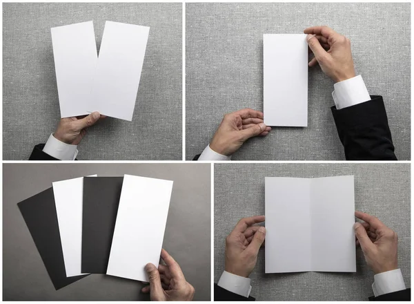 A man holding booklet — Stock Photo, Image