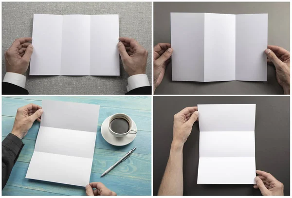 A man holding booklet — Stock Photo, Image