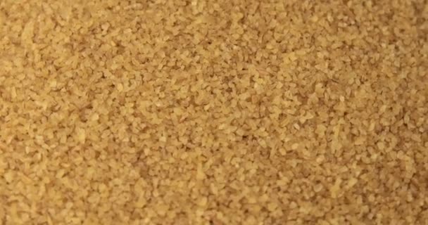 Bulgur Grains Rotating Close — Stock Video