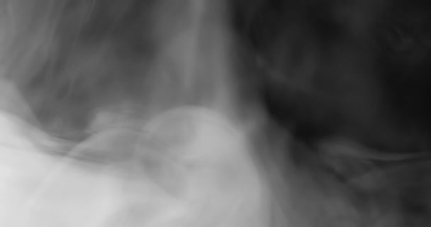 Kouřové Pozadí Bílý Kouř Plovoucí Prostorem Černém Pozadí — Stock video