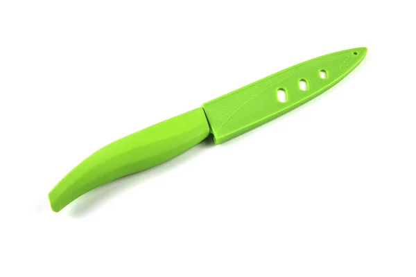 Green ceramic knife — Stock Photo, Image