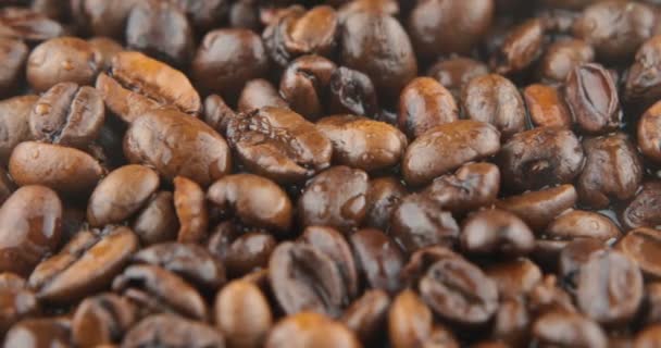 Kaffeebohnen Werden Einer Pfanne Geröstet — Stockvideo