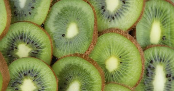 Kiwi Fruchtscheiben Rotieren — Stockvideo