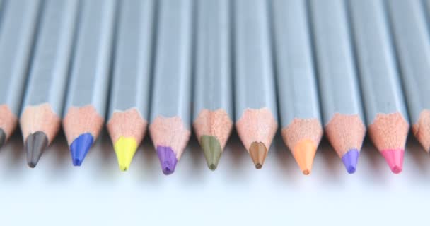 Pencils Background Uniform Geometric Group Graphic Pencils — Stock Video