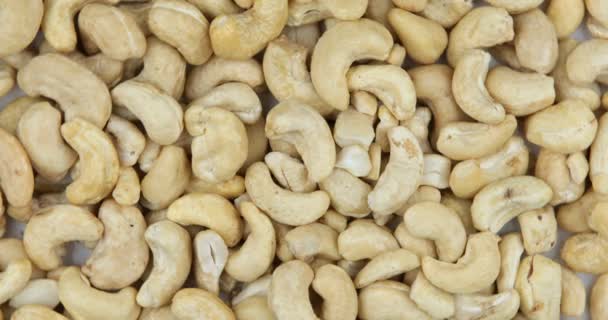 Food Background Cashew Nuts Rotating — Stock Video