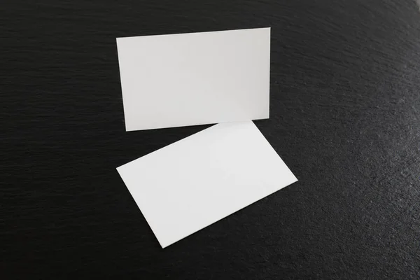 Mockup van witte visitekaartjes — Stockfoto