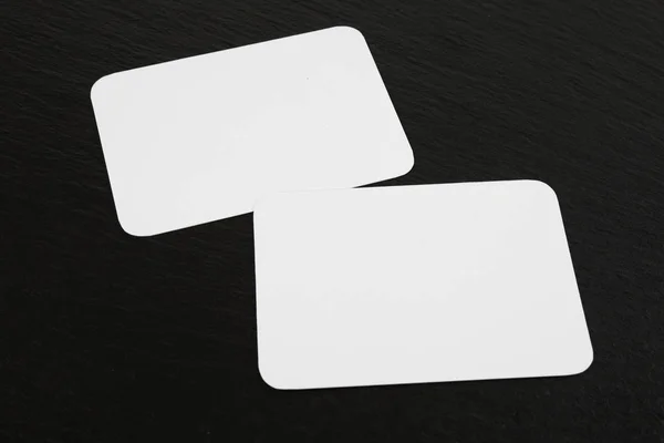 Beyaz kartvizit maket — Stok fotoğraf