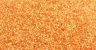 Turuncu mercimeği yakın. Mercimek deseni arkaplan olarak