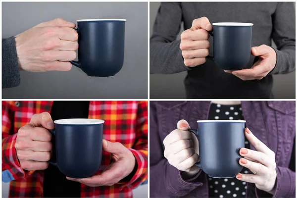 Mani in possesso di tazza o tazza — Foto Stock