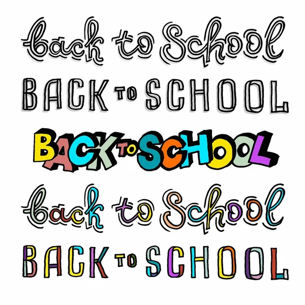 Big set of Welcome back to school labels. — Stock Vector