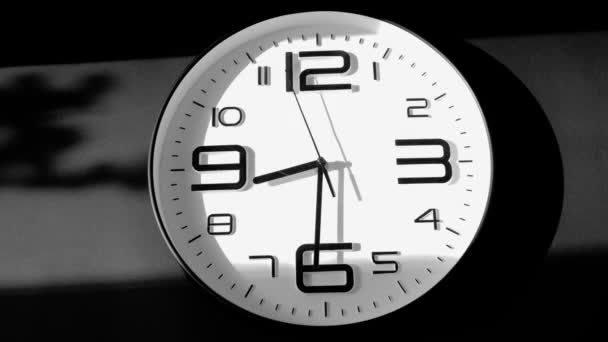 Breve Lasso Tempo Una Faccia Orologio — Video Stock