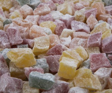 Renkli Türk lokumu tatlılar