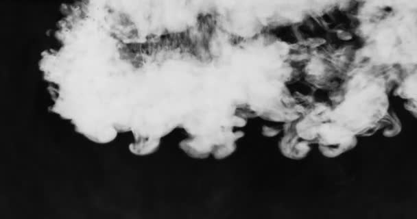 Smoke Background White Smoke Floating Space Black Background — Stock Video