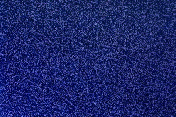 Blauwe Lederen Textuur Achtergrond Oppervlak Sluiten — Stockfoto